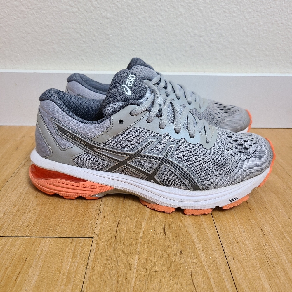 Asics GT-1000 6 Gel Running Shoes Gray and Orange